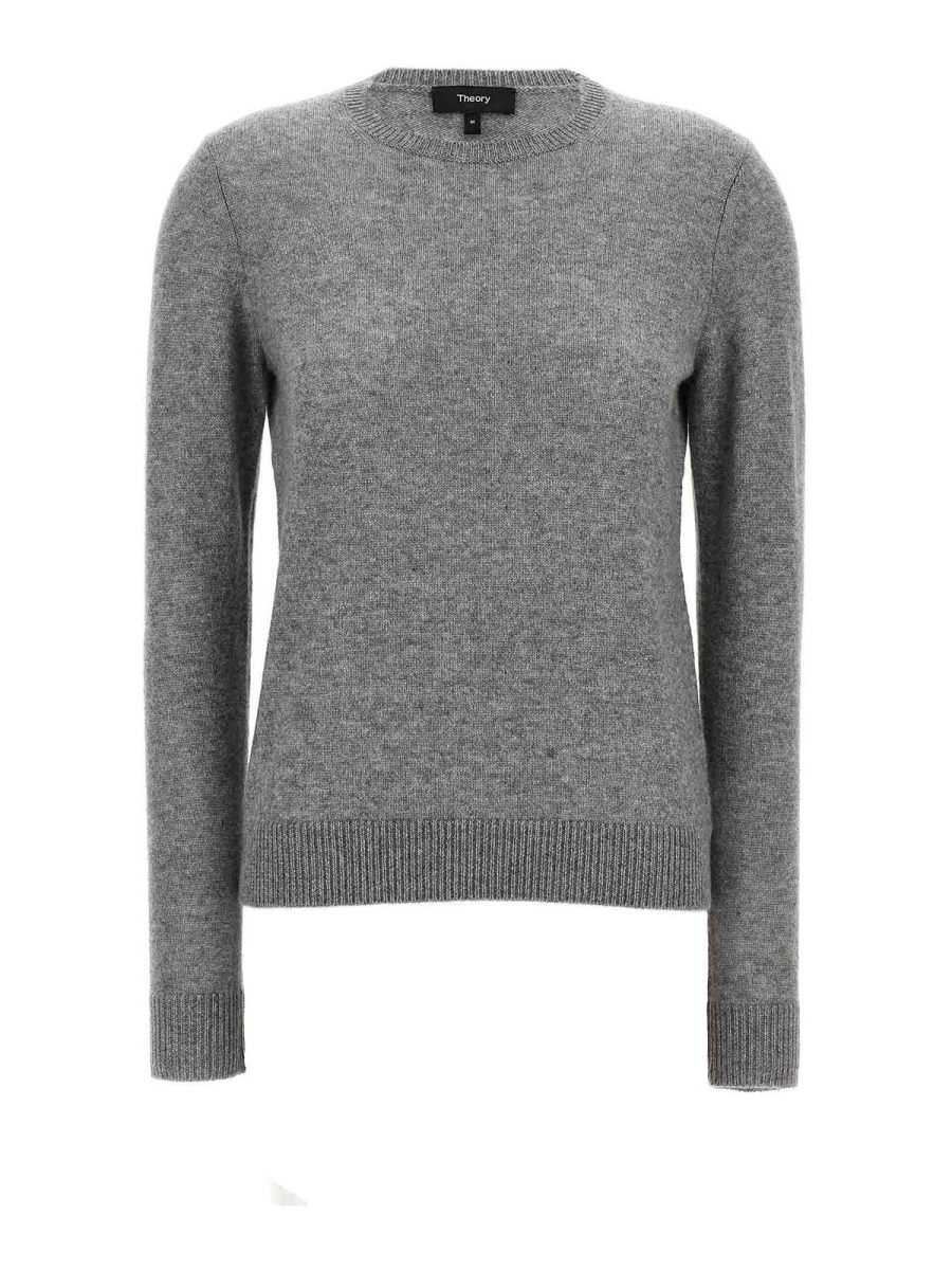 Theory Pull Col Rond - Gris