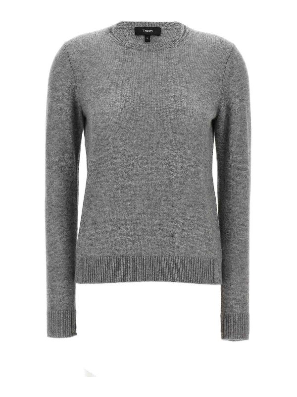 Theory Pull Col Rond - Gris