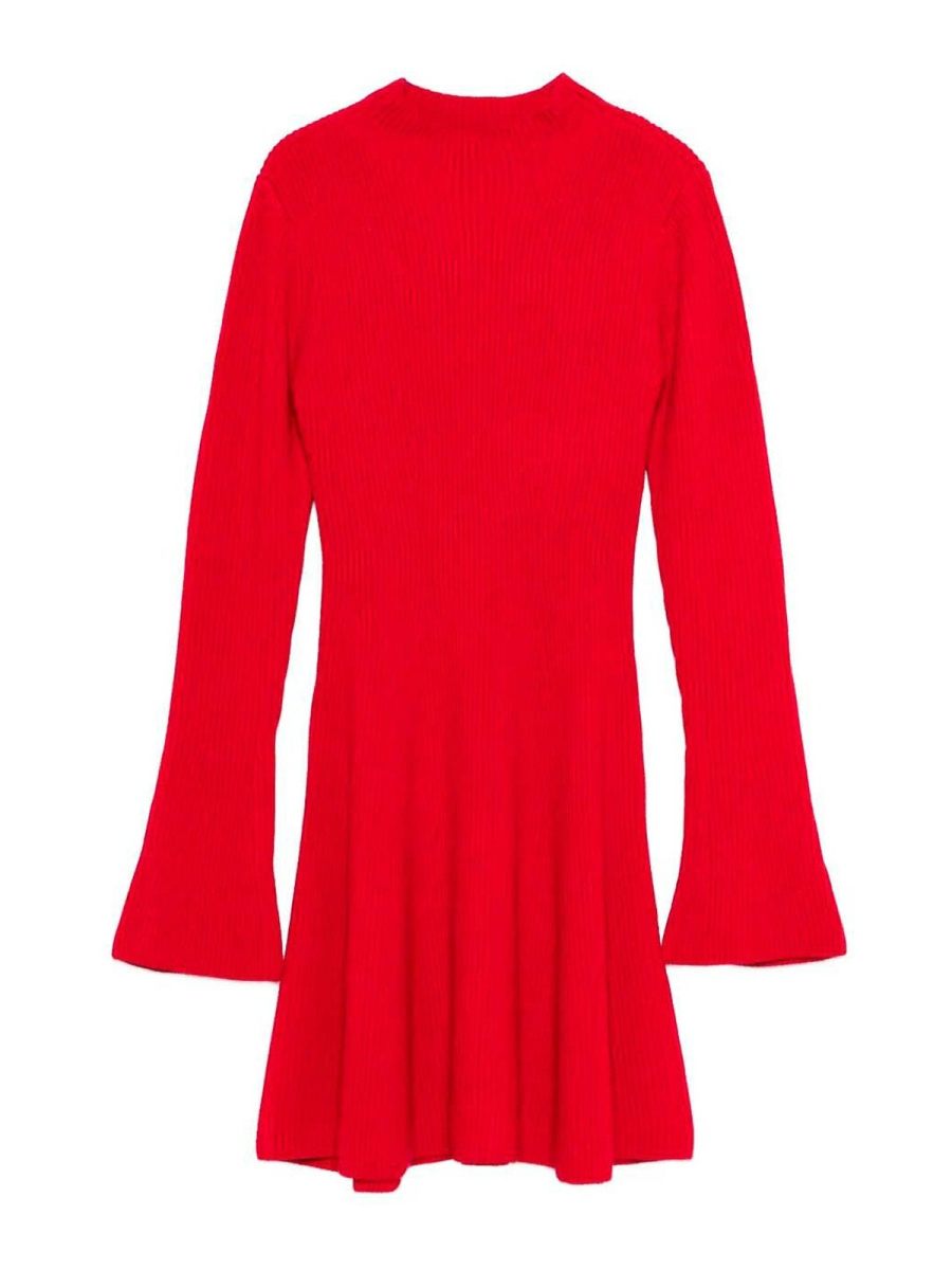 Twinset Robe Au Genou - Rouge