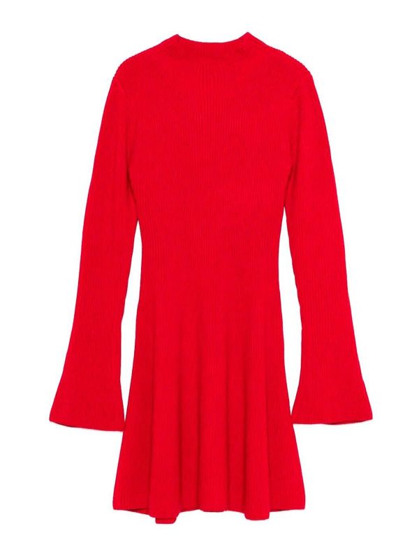 Twinset Robe Au Genou - Rouge