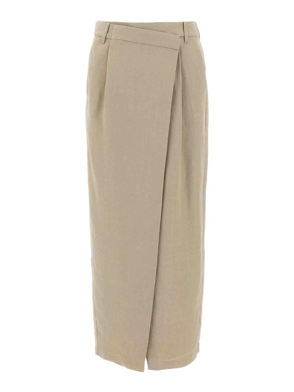 Brunello Cucinelli Jupe Midi - Beige