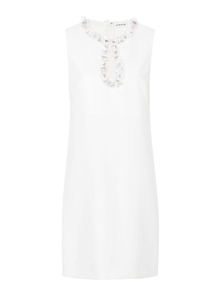 P. A.R. O.S. H. Robe Au Genou - Blanc
