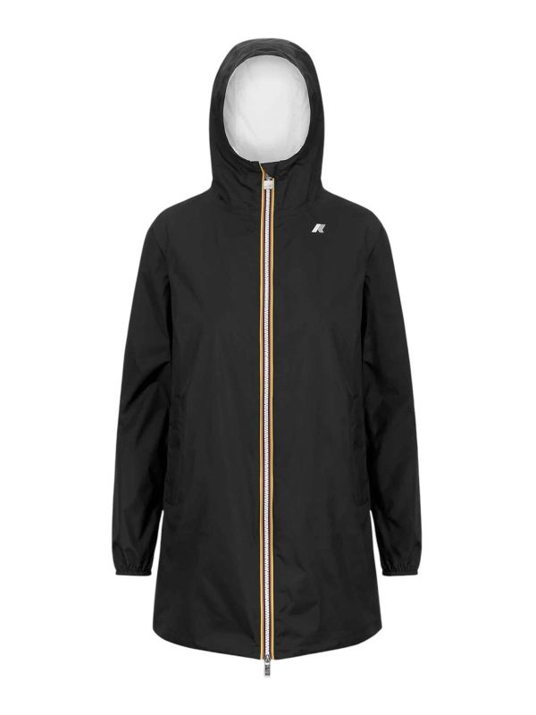 k-way Manteau Au Genou - Noir
