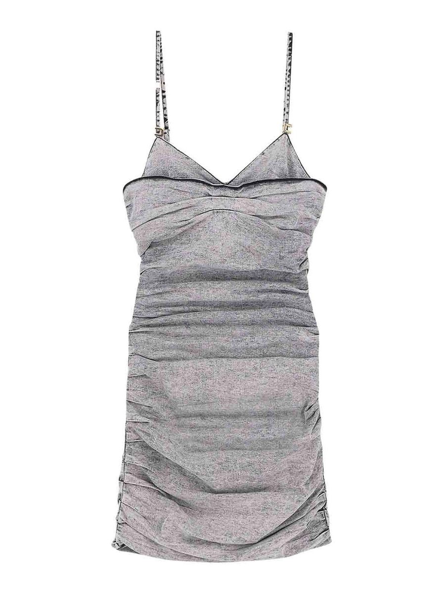 Elisabetta Franchi Robe Au Genou - Gris