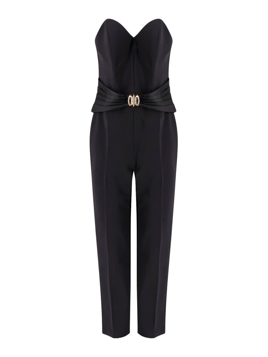 Elisabetta Franchi Robe Au Genou - Noir