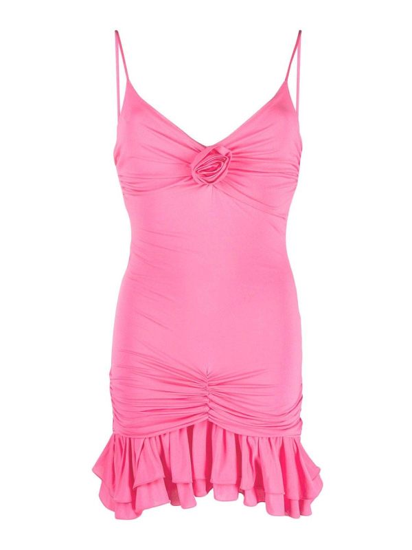 Blumarine Robe Courte - Rose Foncé