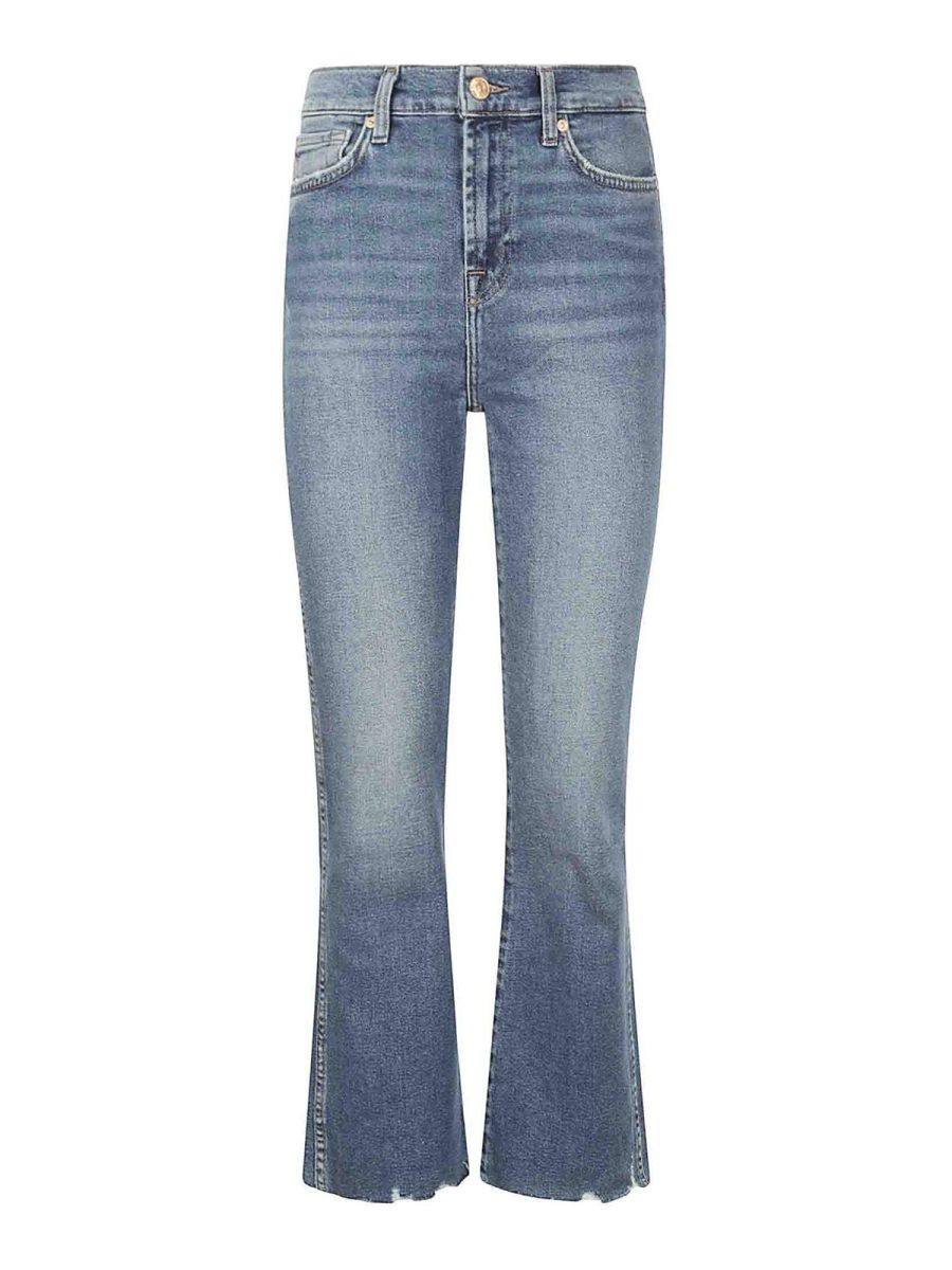 7 For All Mankind Jean Droit - Bleu Foncé