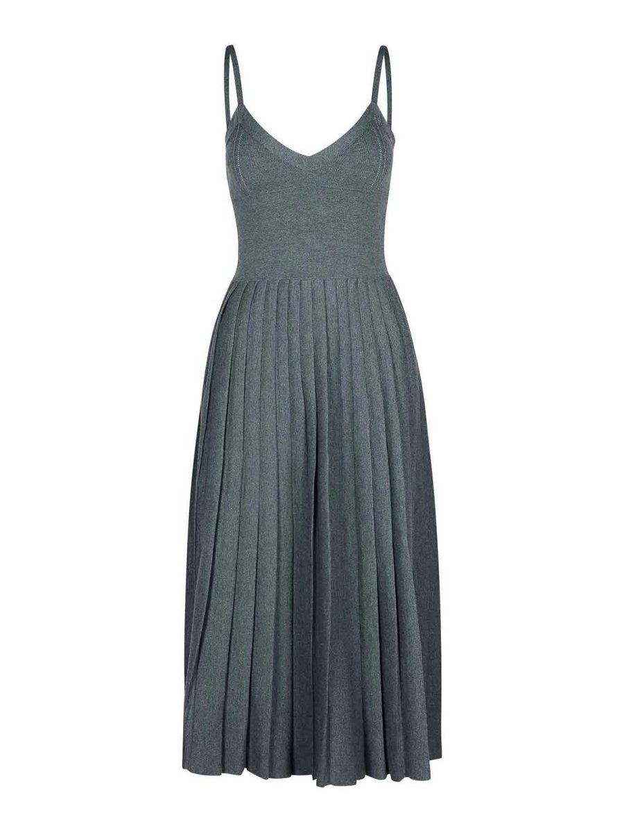 Khaite Robe Au Genou - Gris