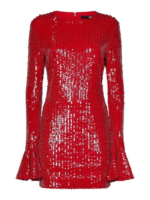 Rotate Birger Christensen Robe Courte - Rouge