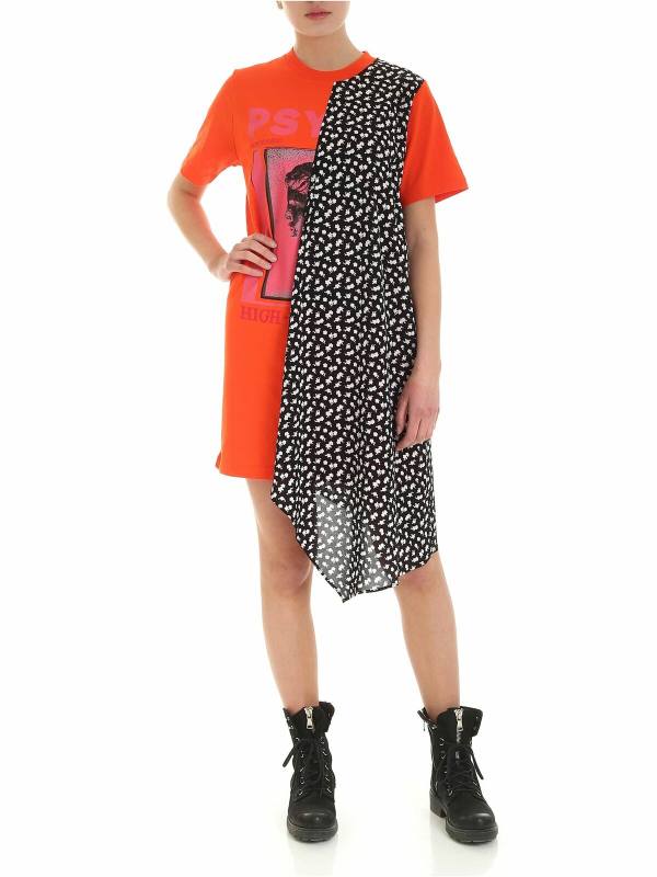 McQ Alexander Mcqueen Robe Au Genou - Orange