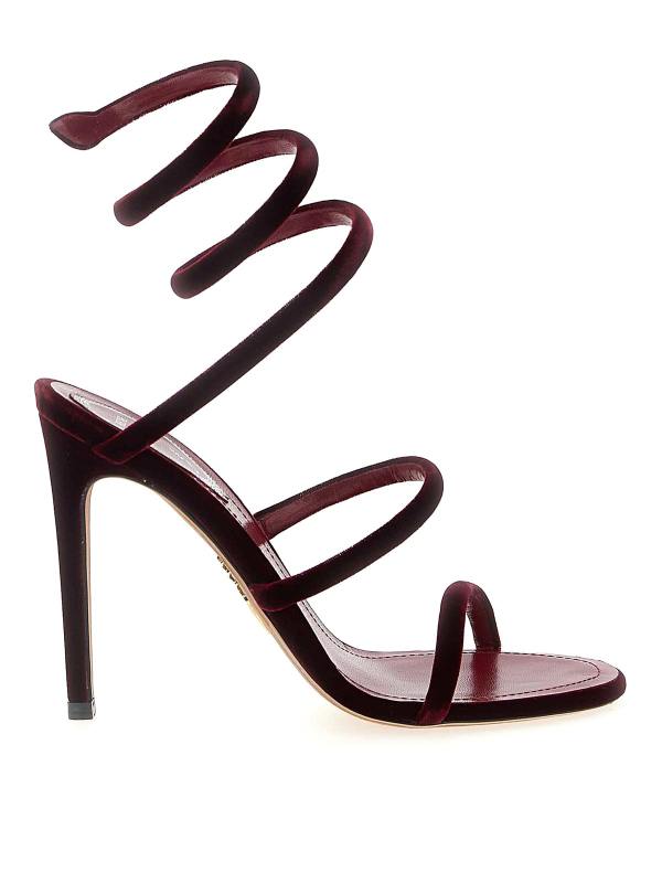 Rene Caovilla Sandales - Rouge Brun
