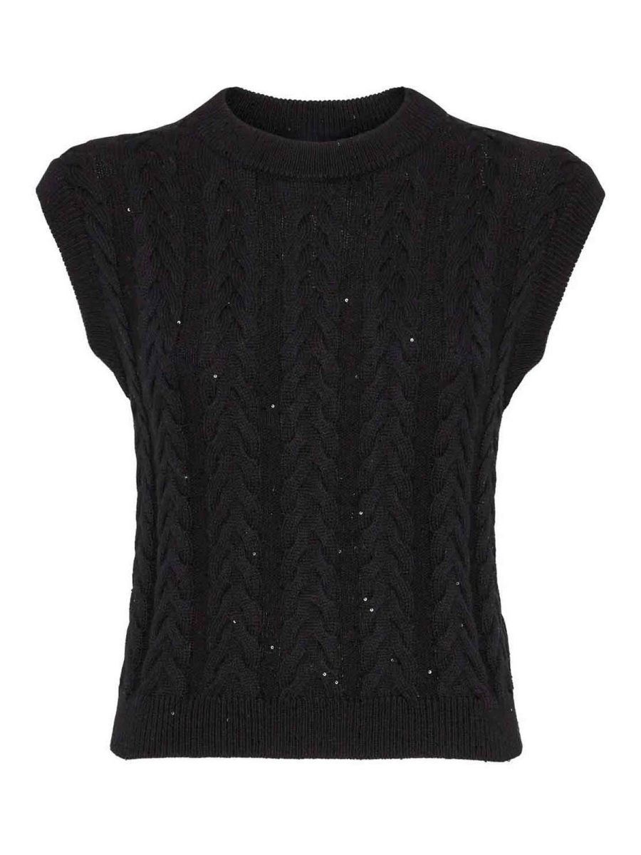 Brunello Cucinelli Pull Col Bateau - Noir