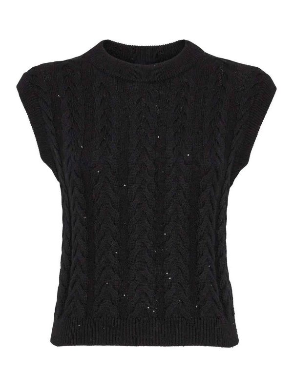 Brunello Cucinelli Pull Col Bateau - Noir