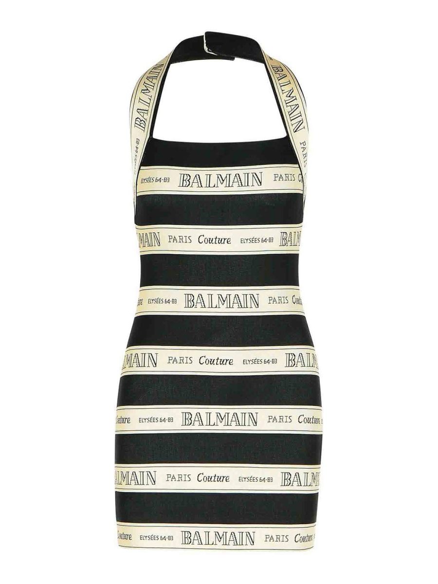Balmain Robe Au Genou - Noir