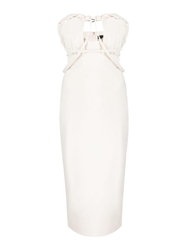 Jacquemus Robe Au Genou - Blanc
