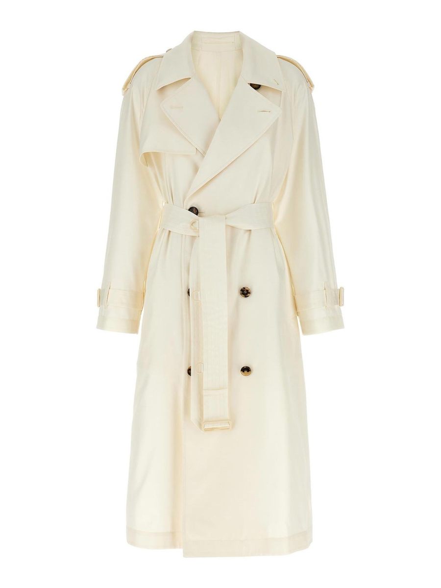 Burberry Manteau Court - Blanc