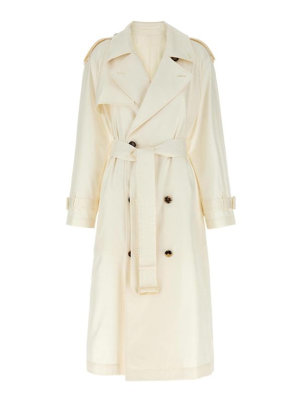 Burberry Manteau Court - Blanc