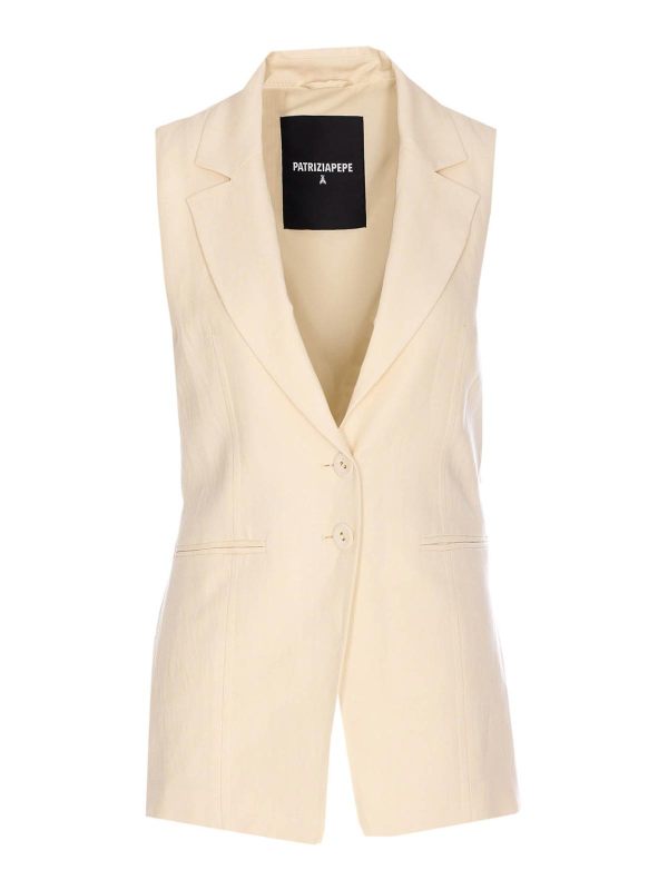 Patrizia Pepe Gilet - Blanc