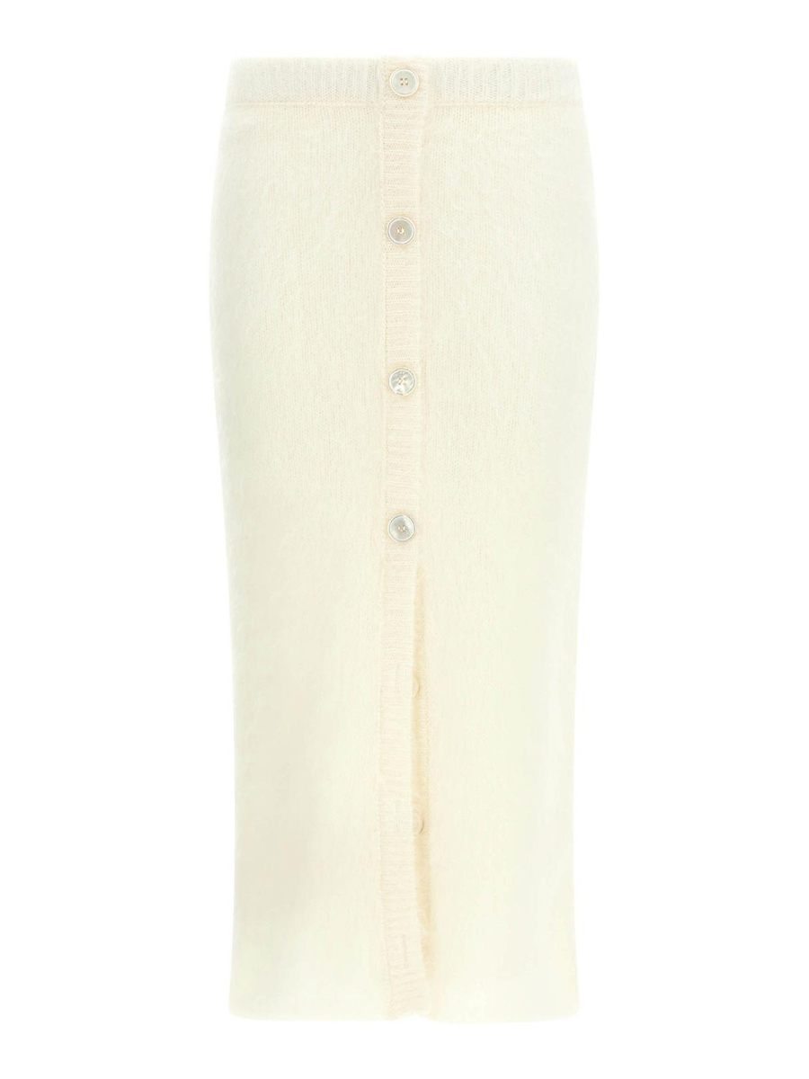 Alessandra Rich Jupe Midi - Blanc