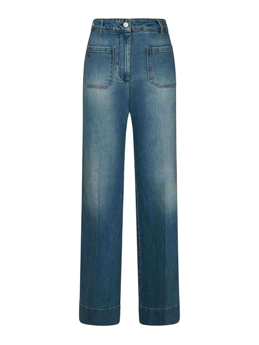 Victoria Beckham Jean Bootcut - Bleu