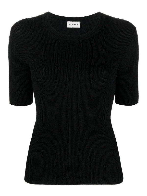 P. A.R. O.S. H. Pull Col Bateau - Noir