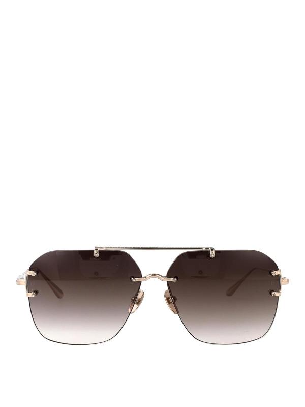 Linda Farrow Lunettes De Soleil - Or