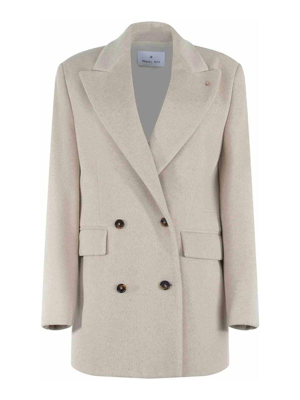 Manuel Ritz Manteau Court - Beige