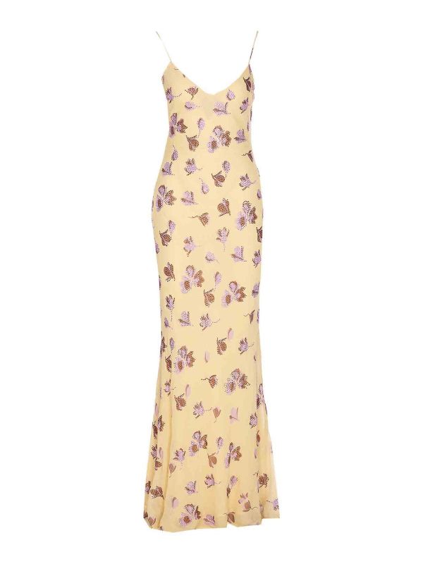 Self Portrait Maxi Robe - Jaune