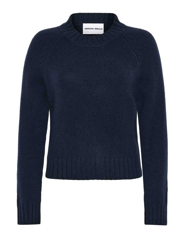Emerson Renaldi Pull Col Rond - Bleu Foncé