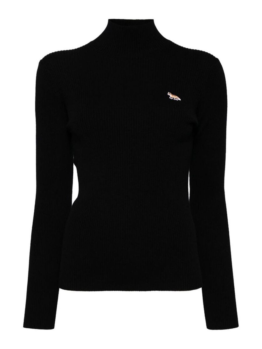 Maison Kitsuné Pull Col Rond - Noir