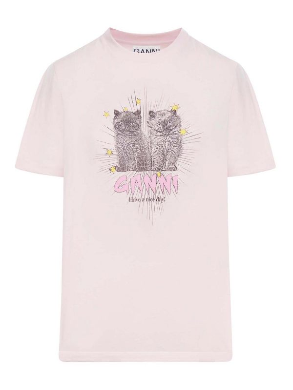Ganni T-Shirt - Blanc