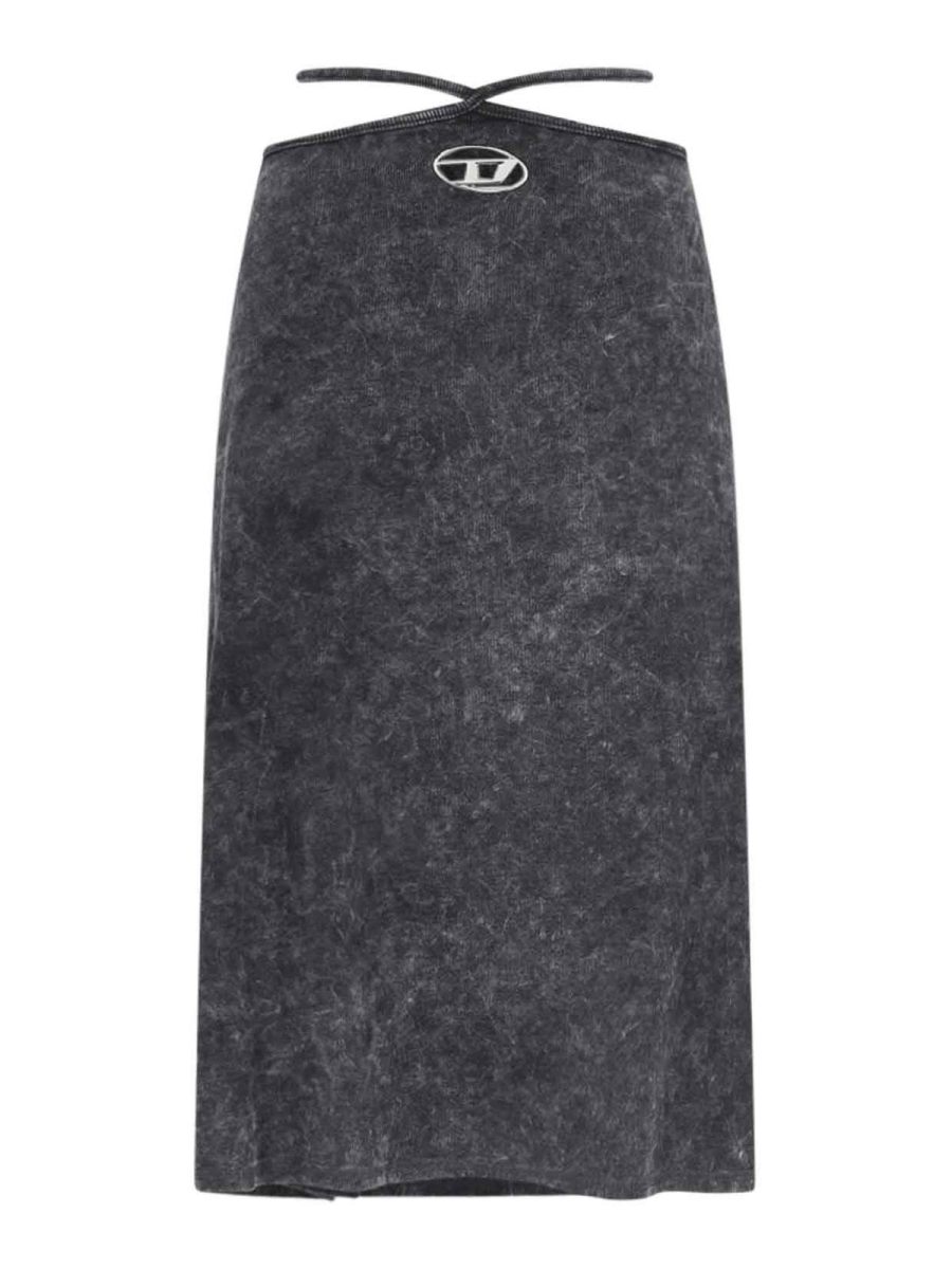 Diesel Jupe Midi - Noir