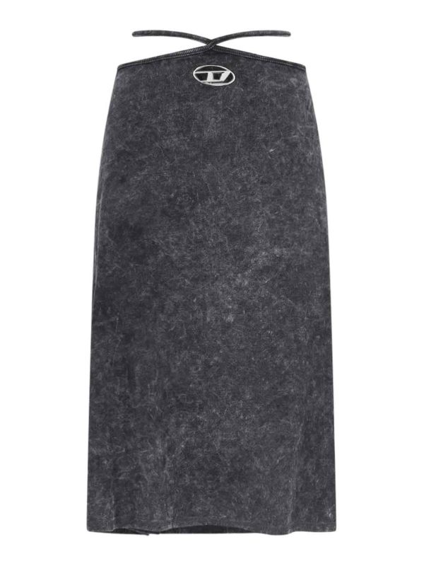 Diesel Jupe Midi - Noir