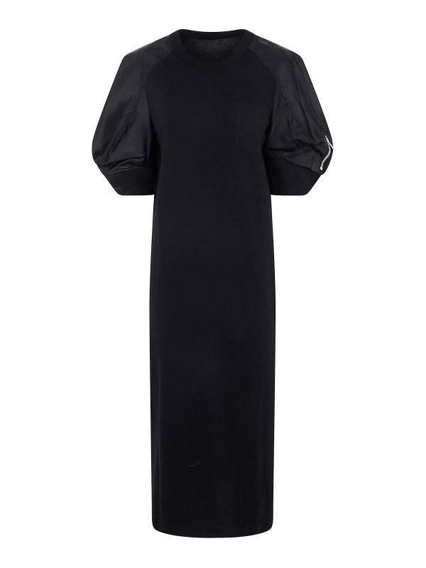 Sacai Robe Au Genou - Noir