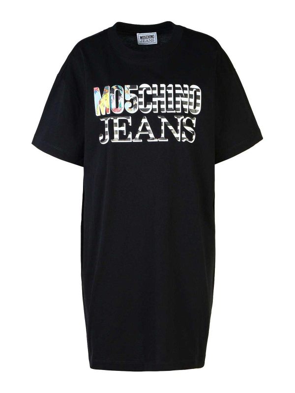 Moschino Jeans Robe Au Genou - Noir