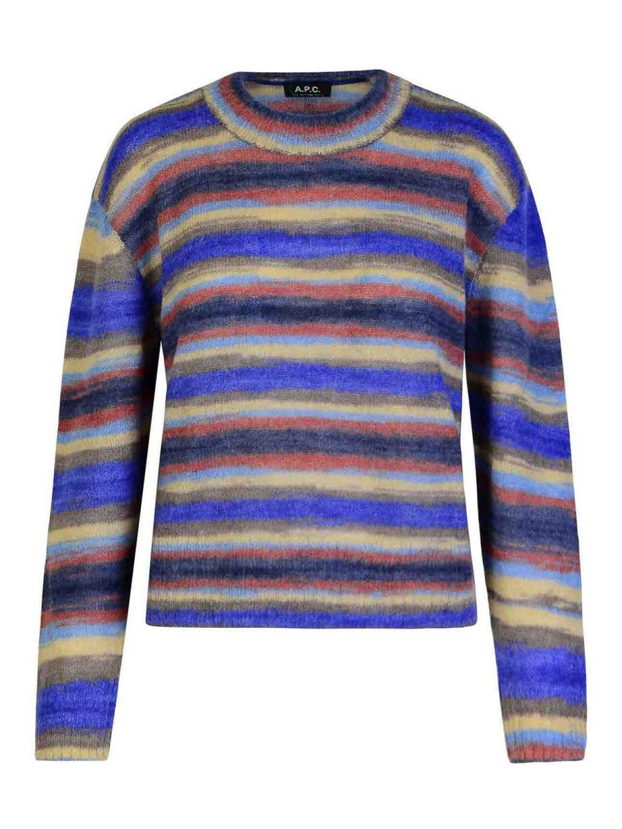 A. P.C. Pull Col Rond - Bleu