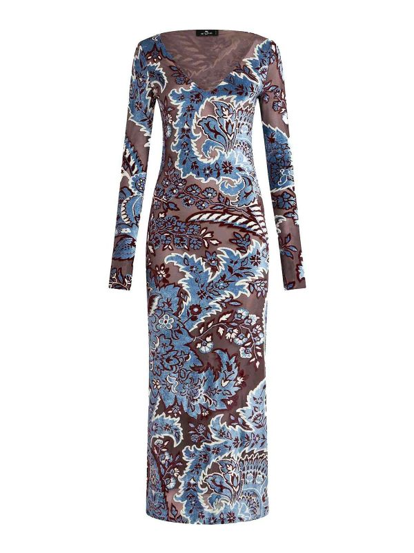 Etro Maxi Robe - Bleu