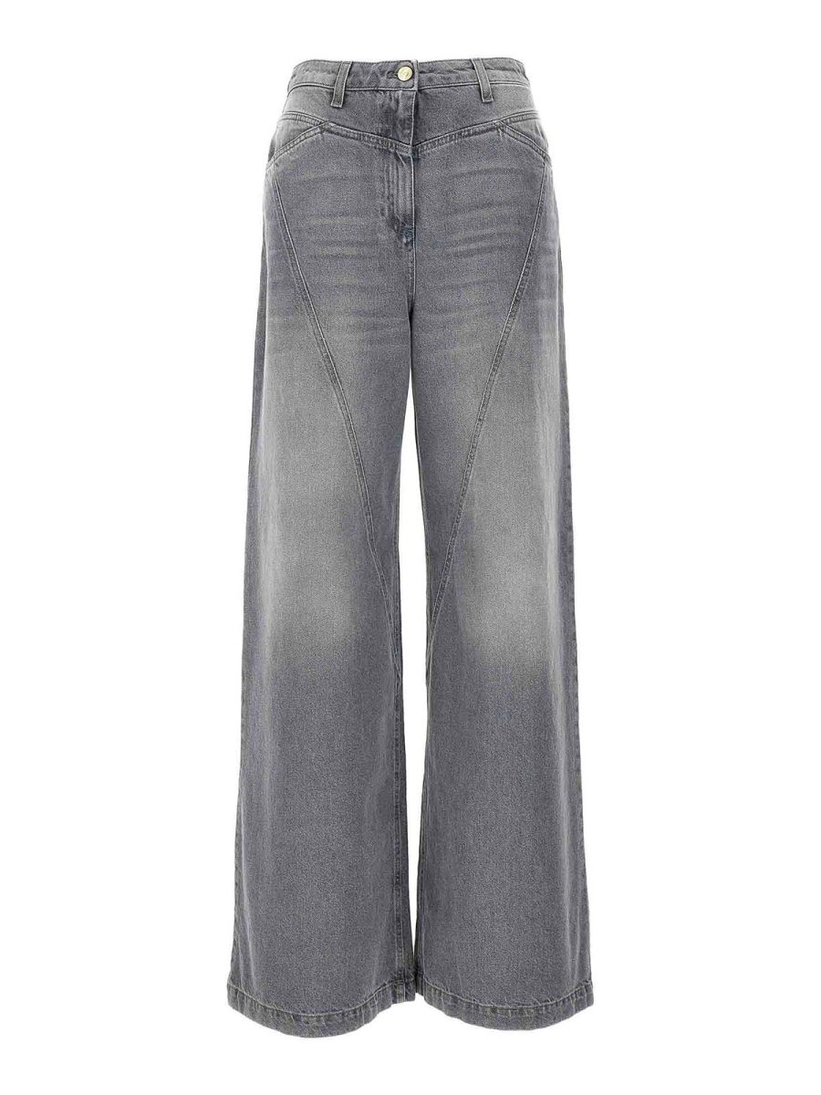 Elisabetta Franchi Jean Droit - Gris