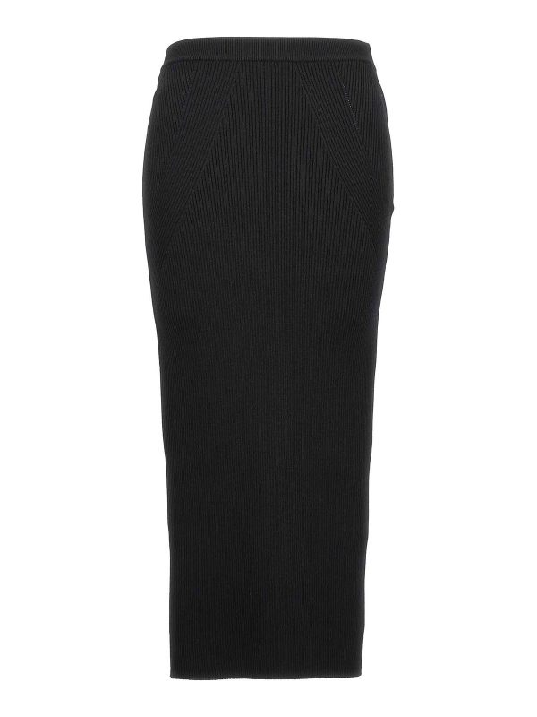 Alexander Mcqueen Jupe Midi - Noir