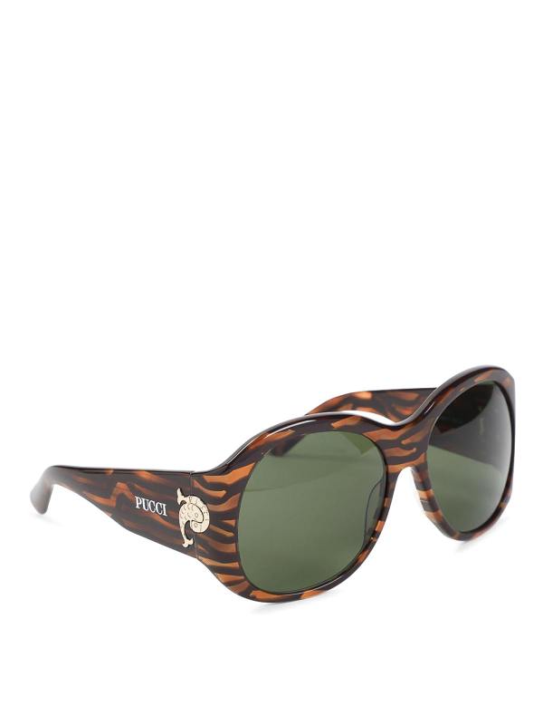 Emilio Pucci Lunettes De Soleil - Bleu