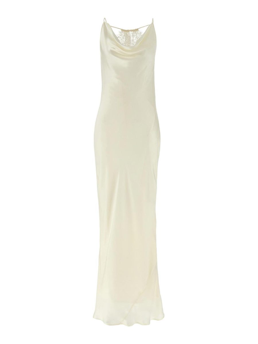Rotate Birger Christensen Robe Au Genou - Blanc