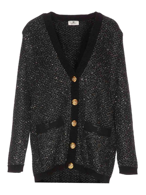 Elisabetta Franchi Pull Col Rond - Noir