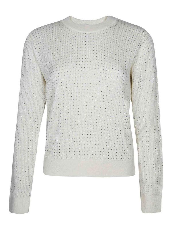 Golden Goose Pull Col Rond - Blanc