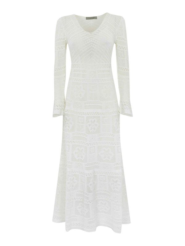 D. Exterior Maxi Robe - Blanc