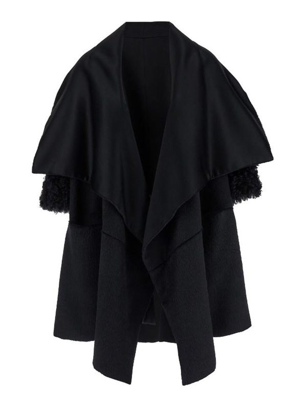 Alberta Ferretti Manteau Court - Noir