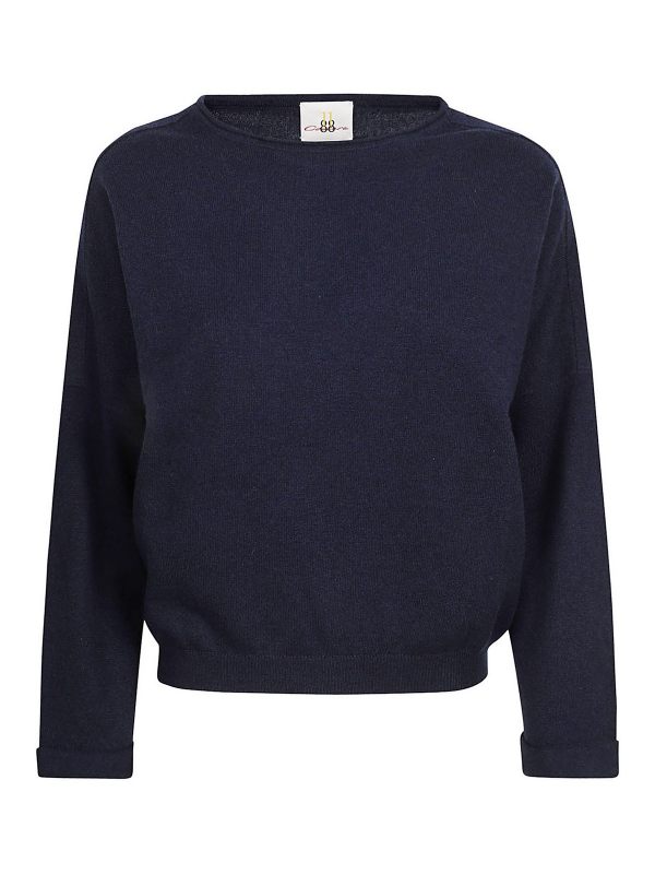Eleven88 Pull Col Rond - Bleu