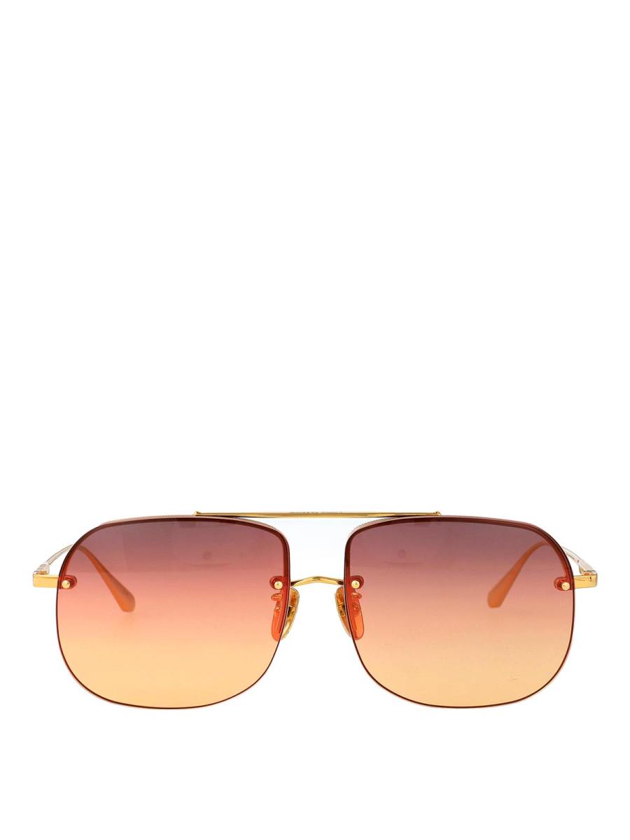 Linda Farrow Lunettes De Soleil - Or