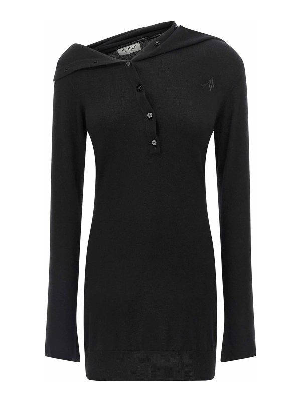 The Attico Robe Au Genou - Noir