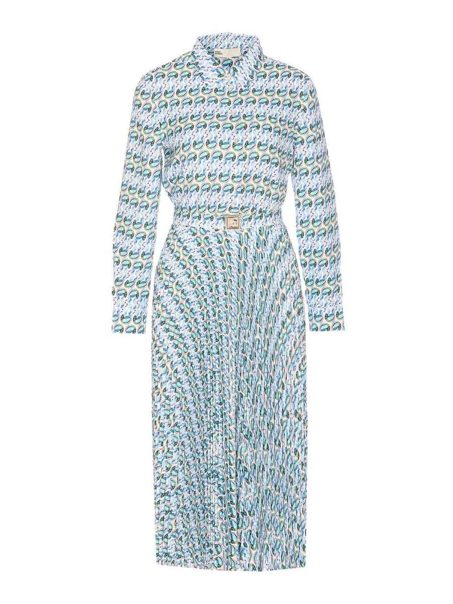 Tory Burch Robe Au Genou - Bleu