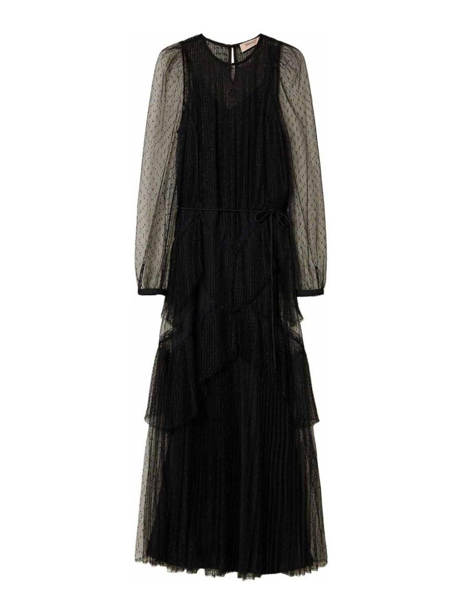 Twinset Robe Au Genou - Noir